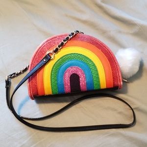 Betsey Johnson "I Love Hue" Rainbow Purse